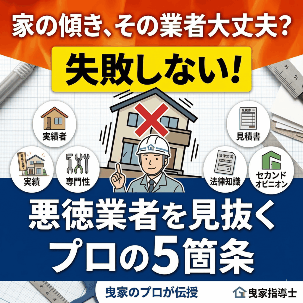家 傾き 業者選び サムネイル